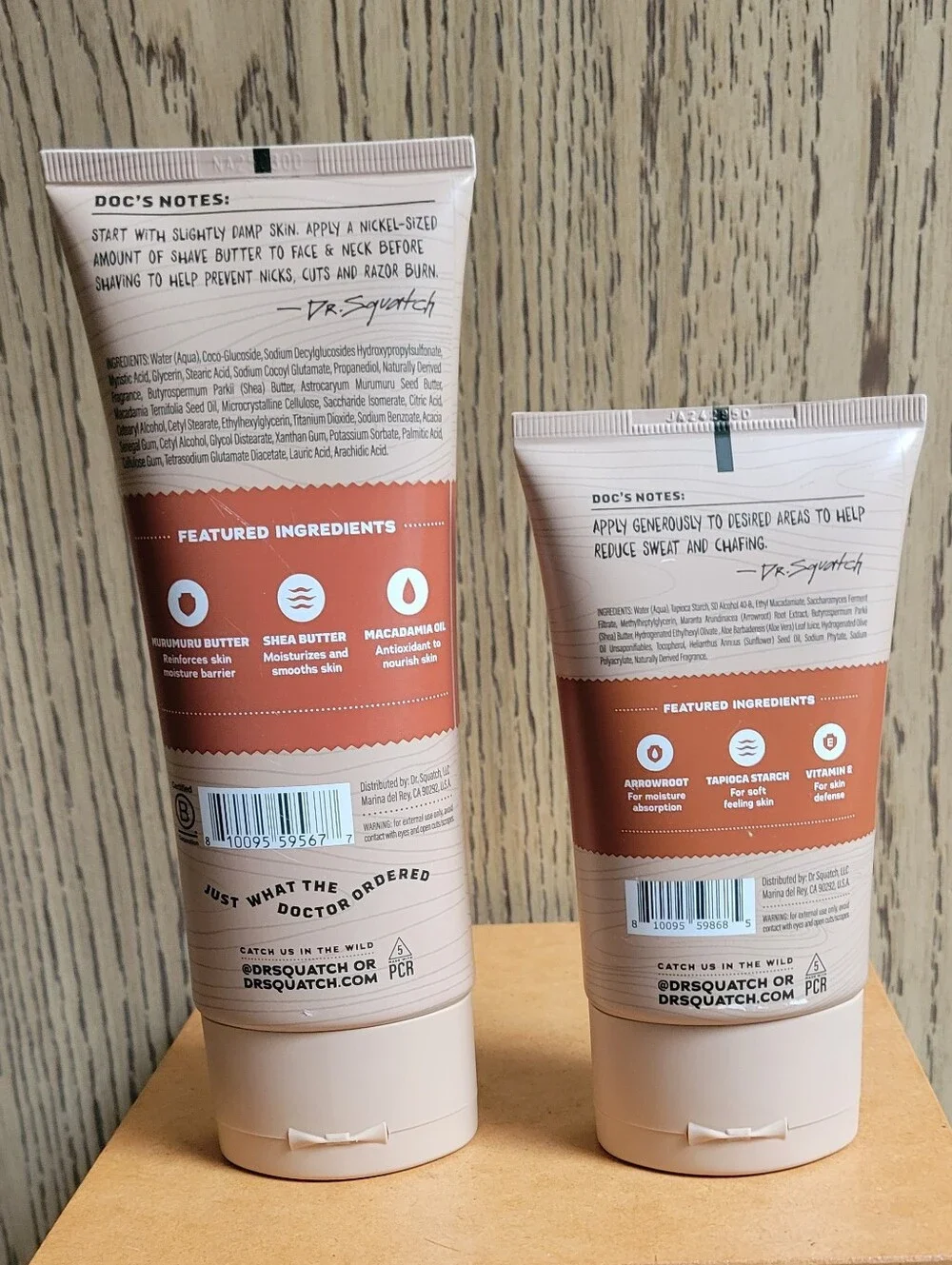 DR SQUATCH WOOD BARREL BOURBON Easy Glide Shave Butter & Anti-Chafing Deodorant
